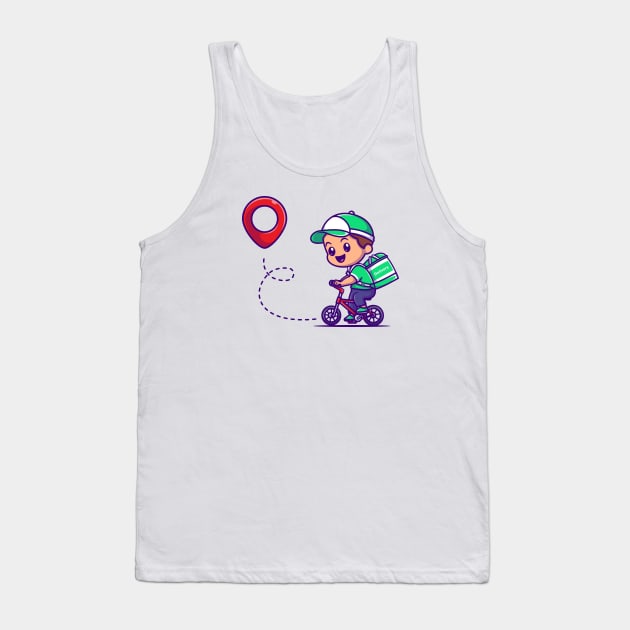 Cute Courier Delivery Package Cartoon Tank Top by Catalyst Labs